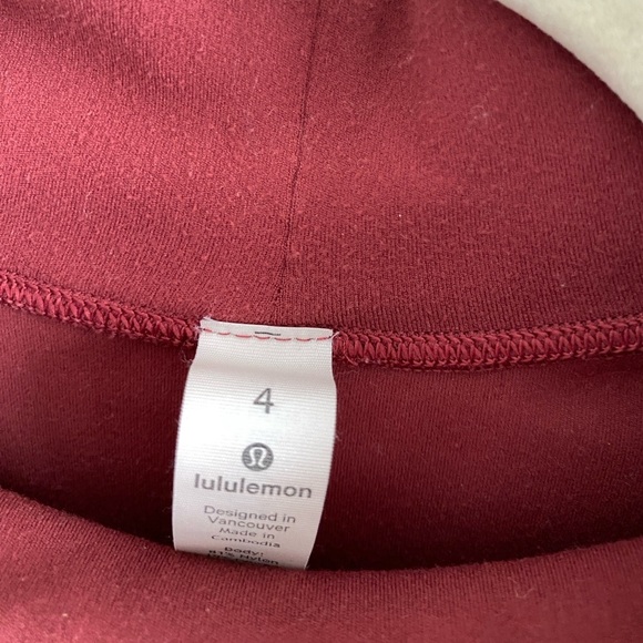 LULULEMON All Aligned A-line Mini Dress Burned Red Chianti 4 - Picture 5 of 9